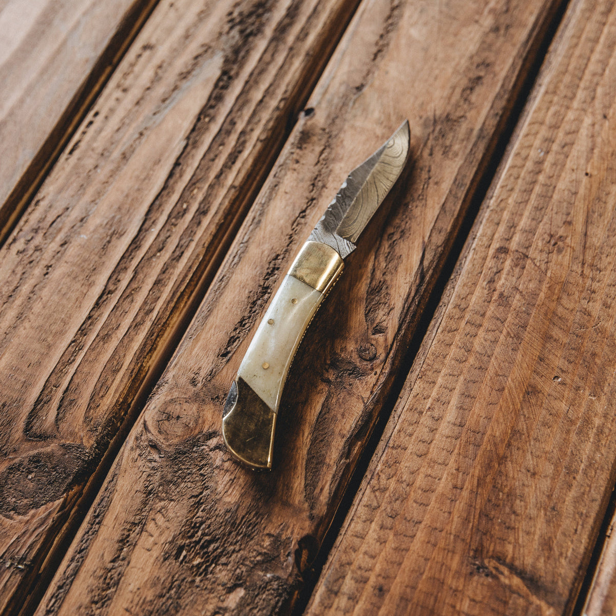 Damascus Lockback Knife – Bradley Mountain