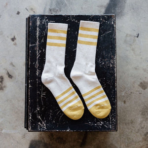 Heather Stripe Socks - Ochre Accessories Bradley Mountain 