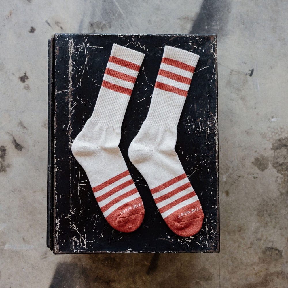 Heather Stripe Socks - Brick Accessories Bradley Mountain 