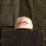 Chainstitch Camper Hat - Oatmeal/Red Bradley Mountain 