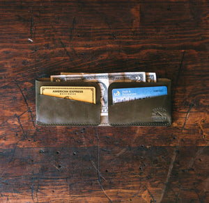 Minimal Billfold Wallet - Olive Bradley Mountain 