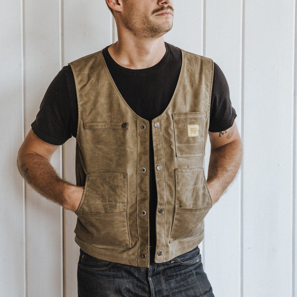 Brown Waxed Canvas Vest